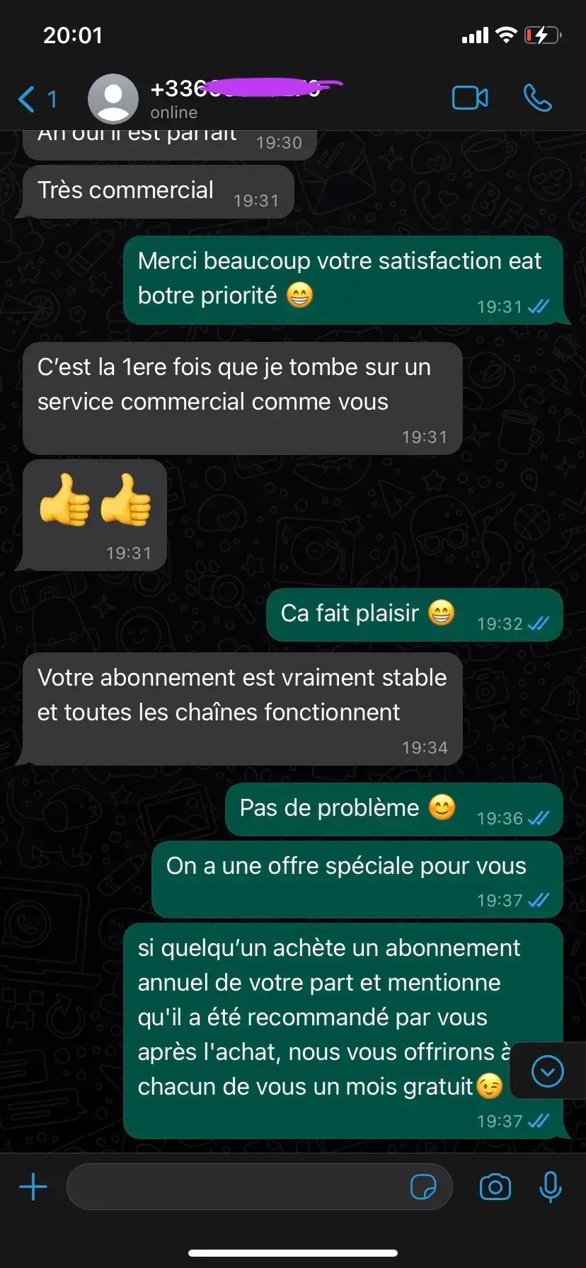 Avis client 33